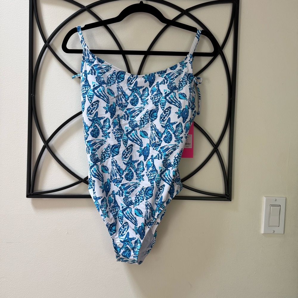 Lilly Pulitzer Blue shell collector One Piece Swimsuit